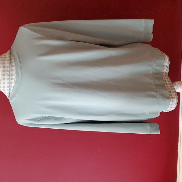 Denim & Co. Mint green French Terry long sleeve tunic Size Large - Picture 2 of 7